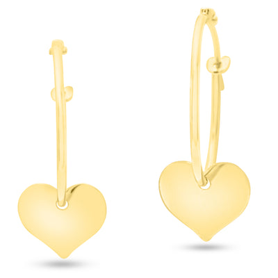 Heart Hoop Earrings - SHOPKURY.COM
