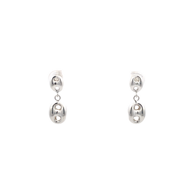 Puffed Mariner Silver Dangle Earrings by Kury - Available at SHOPKURY.COM. Free Shipping on orders over $200. Trusted jewelers since 1965, from San Juan, Puerto Rico.