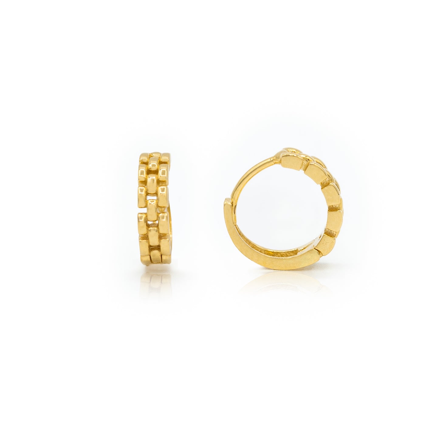Chain Link 10MM Huggie Earrings - SHOPKURY.COM