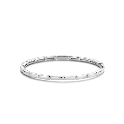 Link Silver Bangle Bracelet by Ti Sento - Available at SHOPKURY.COM. Free Shipping on orders over $200. Trusted jewelers since 1965, from San Juan, Puerto Rico.