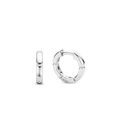 Silver Link 15MM Huggie Earrings by Ti Sento - Available at SHOPKURY.COM. Free Shipping on orders over $200. Trusted jewelers since 1965, from San Juan, Puerto Rico.