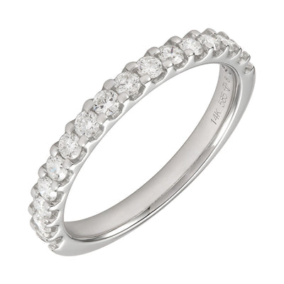 .49ct Round Cut Diamonds Half Band Ring by Kury Bridal - Available at SHOPKURY.COM. Free Shipping on orders over $200. Trusted jewelers since 1965, from San Juan, Puerto Rico.