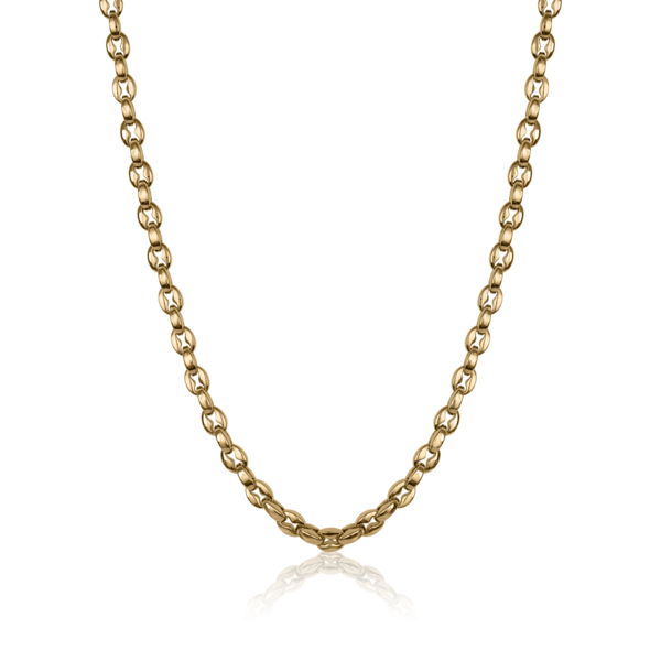 Coffee Bean Golden Chain 24'' by Italgem - Available at SHOPKURY.COM. Free Shipping on orders over $200. Trusted jewelers since 1965, from San Juan, Puerto Rico.