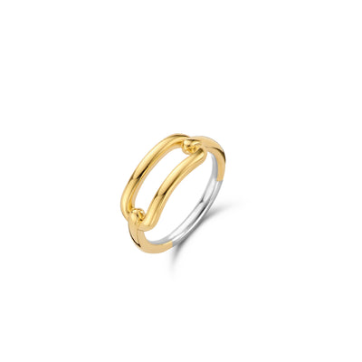 Paperclip Golden Ring by Ti Sento - Available at SHOPKURY.COM. Free Shipping on orders over $200. Trusted jewelers since 1965, from San Juan, Puerto Rico.