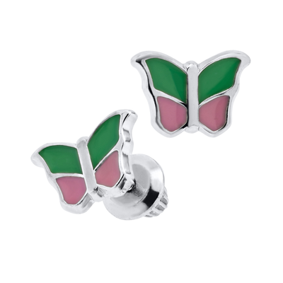Kids Butterfly Earrings by Kury - Available at SHOPKURY.COM. Free Shipping on orders over $200. Trusted jewelers since 1965, from San Juan, Puerto Rico.