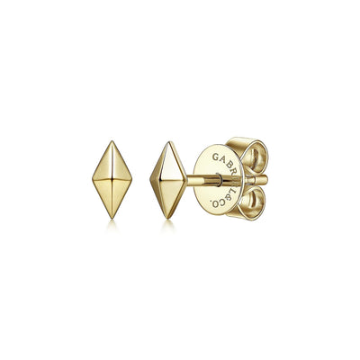 Gold Pyramid Stud Earrings - SHOPKURY.COM