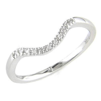 Curved Diamond .03ct Ring by Kury Bridal - Available at SHOPKURY.COM. Free Shipping on orders over $200. Trusted jewelers since 1965, from San Juan, Puerto Rico.