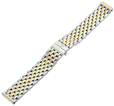 18MM Two Tone Seven Link Strap by MICHELE - Available at SHOPKURY.COM. Free Shipping on orders over $200. Trusted jewelers since 1965, from San Juan, Puerto Rico.