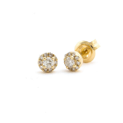Diamond Halo Stud Earrings by Kury - Available at SHOPKURY.COM. Free Shipping on orders over $200. Trusted jewelers since 1965, from San Juan, Puerto Rico.