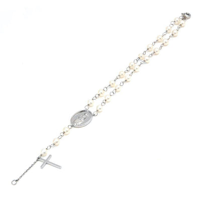 Diamond Cross on Pearl Necklace by Kury - Available at SHOPKURY.COM. Free Shipping on orders over $200. Trusted jewelers since 1965, from San Juan, Puerto Rico.
