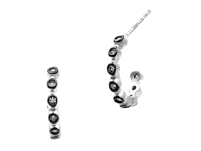 Bezel Huggie Earring by Freida Rothman - Available at SHOPKURY.COM. Free Shipping on orders over $200. Trusted jewelers since 1965, from San Juan, Puerto Rico.