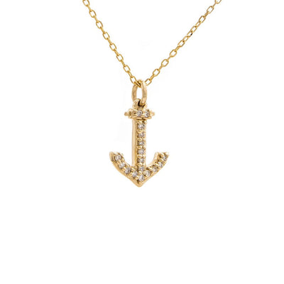 Diamond Anchor Necklace by Kury - Available at SHOPKURY.COM. Free Shipping on orders over $200. Trusted jewelers since 1965, from San Juan, Puerto Rico.