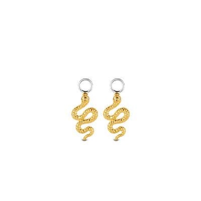 Snake Golden Ear Charms by Ti Sento - Available at SHOPKURY.COM. Free Shipping on orders over $200. Trusted jewelers since 1965, from San Juan, Puerto Rico.