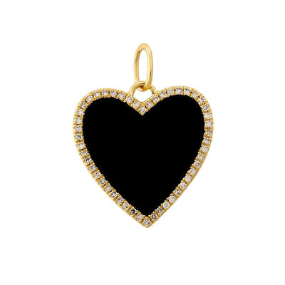 Diamond Onyx Heart Pendant by Kury - Available at SHOPKURY.COM. Free Shipping on orders over $200. Trusted jewelers since 1965, from San Juan, Puerto Rico.