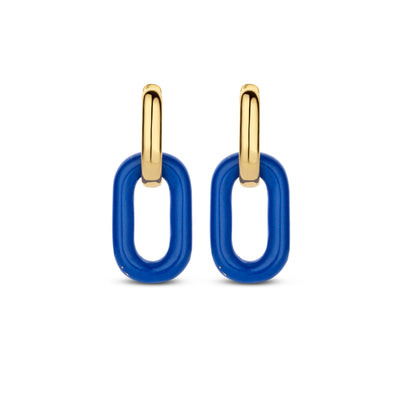 Small Link Blue Earrings by Ti Sento - Available at SHOPKURY.COM. Free Shipping on orders over $200. Trusted jewelers since 1965, from San Juan, Puerto Rico.