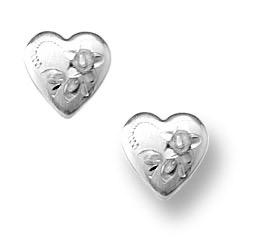 Gold Heart Engraved Earrings by Kury - Available at SHOPKURY.COM. Free Shipping on orders over $200. Trusted jewelers since 1965, from San Juan, Puerto Rico.