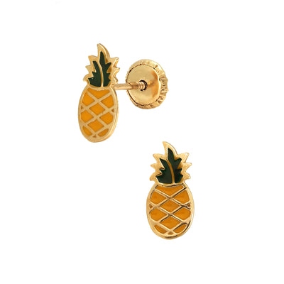 Pineapple Stud Earrings by Kury - Available at SHOPKURY.COM. Free Shipping on orders over $200. Trusted jewelers since 1965, from San Juan, Puerto Rico.