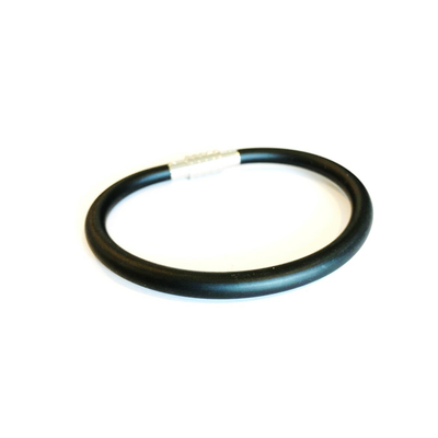 Black Rubber Bracelet by Kermar - Available at SHOPKURY.COM. Free Shipping on orders over $200. Trusted jewelers since 1965, from San Juan, Puerto Rico.