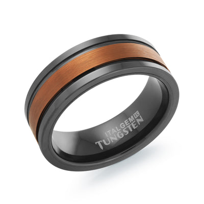 Black Espresso Tungsten 8mm Ring by Italgem - Available at SHOPKURY.COM. Free Shipping on orders over $200. Trusted jewelers since 1965, from San Juan, Puerto Rico.