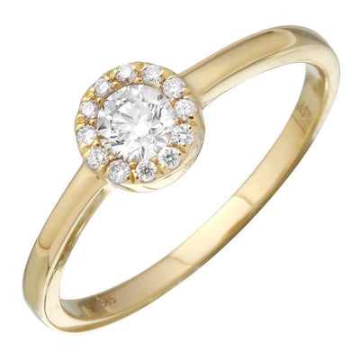 .28ct Round Cut Diamond Ring 14KY by Kury Bridal - Available at SHOPKURY.COM. Free Shipping on orders over $200. Trusted jewelers since 1965, from San Juan, Puerto Rico.