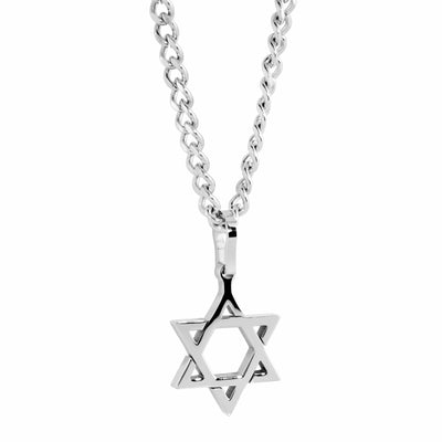 Star of David Steel Necklace by Italgem - Available at SHOPKURY.COM. Free Shipping on orders over $200. Trusted jewelers since 1965, from San Juan, Puerto Rico.