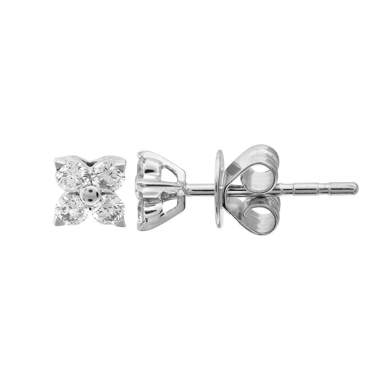 4MM Flower Diamond Stud Earrings by Kury - Available at SHOPKURY.COM. Free Shipping on orders over $200. Trusted jewelers since 1965, from San Juan, Puerto Rico.