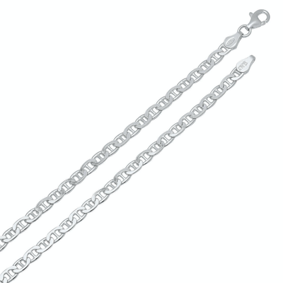Flat Mariner 2.5MM Link White Gold by Kury - Available at SHOPKURY.COM. Free Shipping on orders over $200. Trusted jewelers since 1965, from San Juan, Puerto Rico.