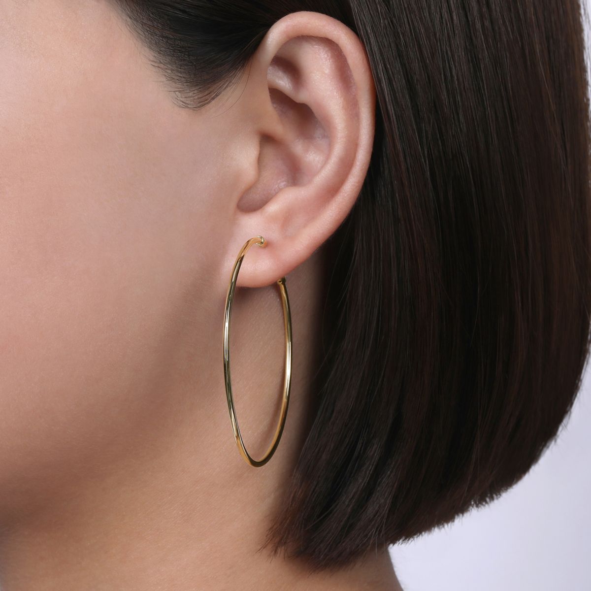 50mm Yellow Gold Hoop Earrings by Gabriel & Co. - Available at SHOPKURY.COM. Free Shipping on orders over $200. Trusted jewelers since 1965, from San Juan, Puerto Rico.