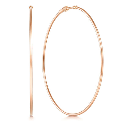 70MM Rose Gold Hoop Earrings by Gabriel & Co. - Available at SHOPKURY.COM. Free Shipping on orders over $200. Trusted jewelers since 1965, from San Juan, Puerto Rico.
