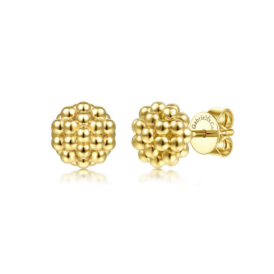 8mm Beaded Stud Earrings by Gabriel & Co. - Available at SHOPKURY.COM. Free Shipping on orders over $200. Trusted jewelers since 1965, from San Juan, Puerto Rico.