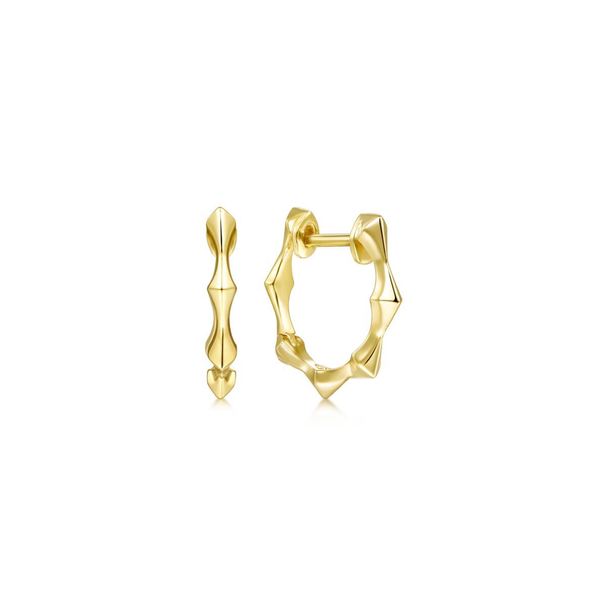 Graduating Pattern Huggie Earrings by Gabriel & Co. - Available at SHOPKURY.COM. Free Shipping on orders over $200. Trusted jewelers since 1965, from San Juan, Puerto Rico.