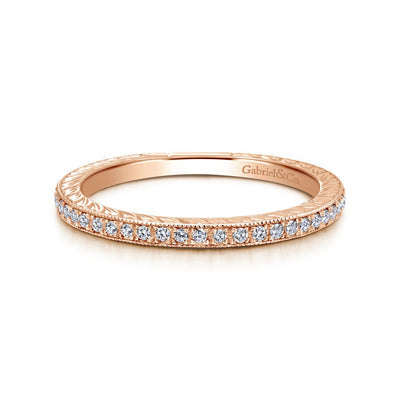Rose Gold Diamond Eternity Ring by Gabriel & Co. - Available at SHOPKURY.COM. Free Shipping on orders over $200. Trusted jewelers since 1965, from San Juan, Puerto Rico.