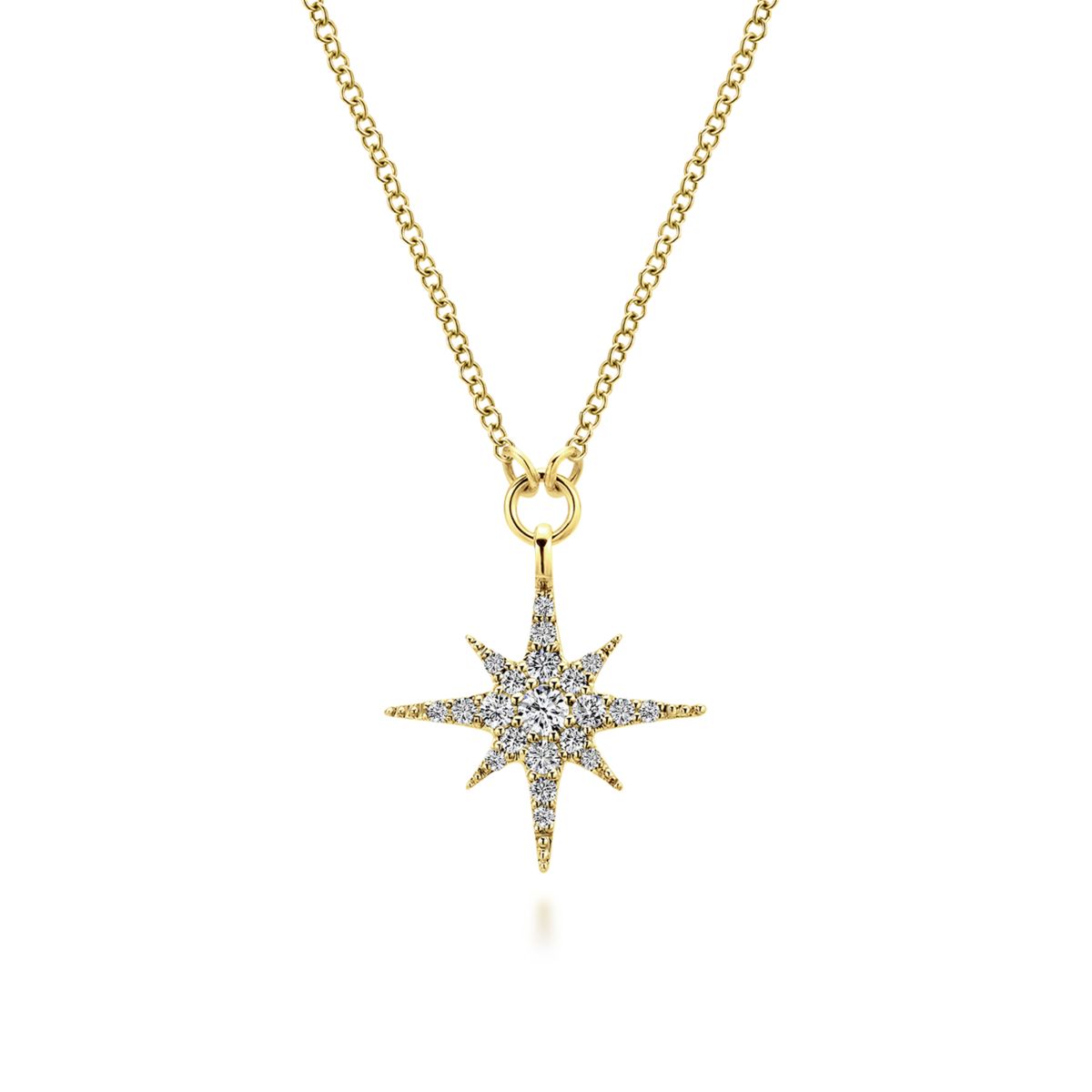 Magnificent Star Necklace by Gabriel & Co. - Available at SHOPKURY.COM. Free Shipping on orders over $200. Trusted jewelers since 1965, from San Juan, Puerto Rico.