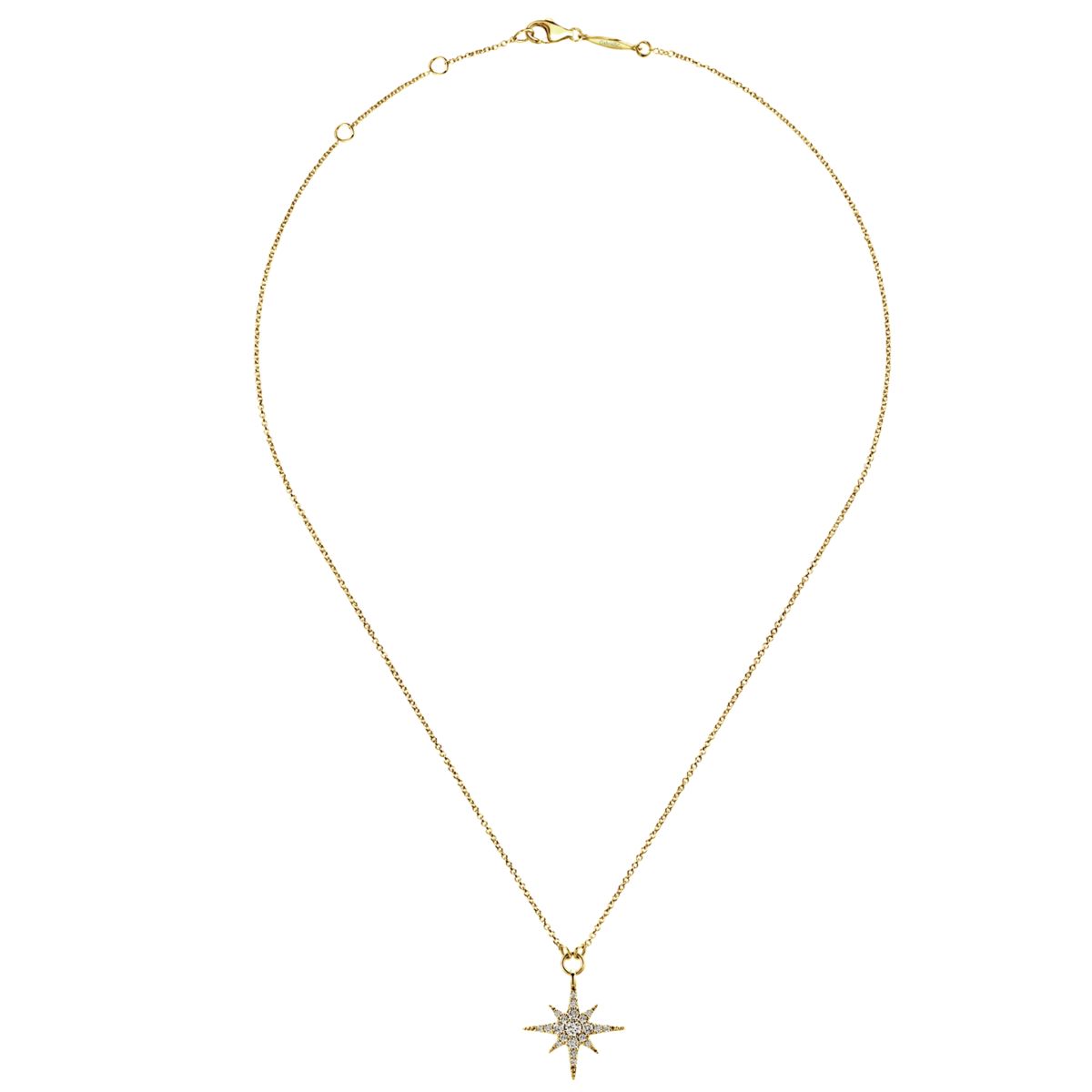 Magnificent Star Necklace by Gabriel & Co. - Available at SHOPKURY.COM. Free Shipping on orders over $200. Trusted jewelers since 1965, from San Juan, Puerto Rico.