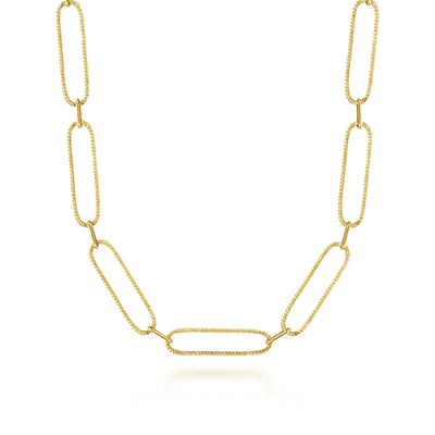 Long Links Necklace by Gabriel & Co. - Available at SHOPKURY.COM. Free Shipping on orders over $200. Trusted jewelers since 1965, from San Juan, Puerto Rico.
