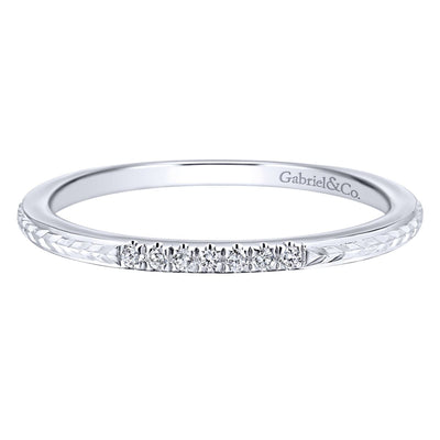 Seven Diamond 14K White Gold Ring by Gabriel & Co. - Available at SHOPKURY.COM. Free Shipping on orders over $200. Trusted jewelers since 1965, from San Juan, Puerto Rico.