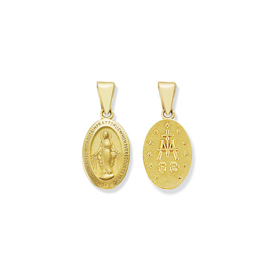 Virgen Milagrosa Pendant Small by Kury - Available at SHOPKURY.COM. Free Shipping on orders over $200. Trusted jewelers since 1965, from San Juan, Puerto Rico.