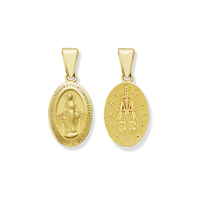 Virgen Milagrosa Pendant Medium by Kury - Available at SHOPKURY.COM. Free Shipping on orders over $200. Trusted jewelers since 1965, from San Juan, Puerto Rico.