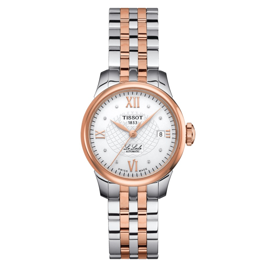 Le Locle 25mm Rose/Steel by Tissot - Available at SHOPKURY.COM. Free Shipping on orders over $200. Trusted jewelers since 1965, from San Juan, Puerto Rico.