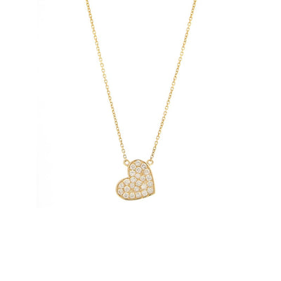 Sideways Heart Diamond Necklace by Kury - Available at SHOPKURY.COM. Free Shipping on orders over $200. Trusted jewelers since 1965, from San Juan, Puerto Rico.