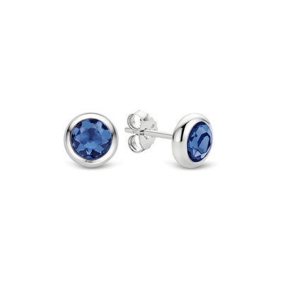 Blue Sparkles Stud Earrings by Ti Sento - Available at SHOPKURY.COM. Free Shipping on orders over $200. Trusted jewelers since 1965, from San Juan, Puerto Rico.