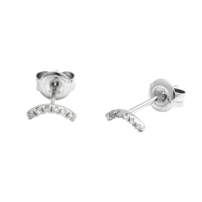 Smile Bar Diamond Stud Earrings - SHOPKURY.COM