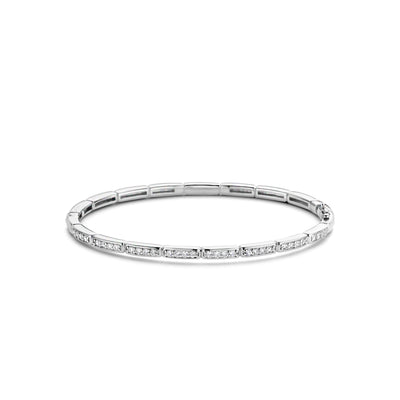 Link Pave Bangle Bracelet by Ti Sento - Available at SHOPKURY.COM. Free Shipping on orders over $200. Trusted jewelers since 1965, from San Juan, Puerto Rico.