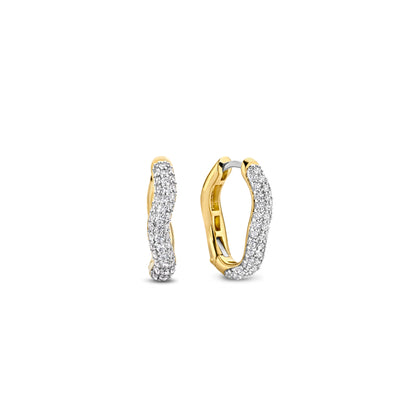 Wave Pave Huggie Earrings by Ti Sento - Available at SHOPKURY.COM. Free Shipping on orders over $200. Trusted jewelers since 1965, from San Juan, Puerto Rico.