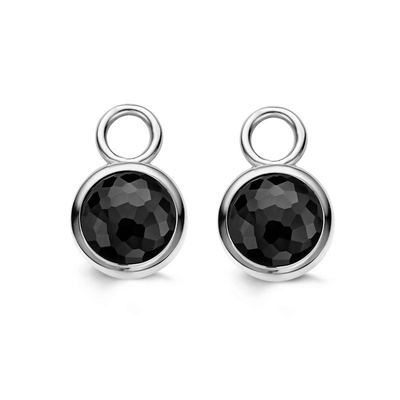 Black Faceted Ear Charm by Ti Sento - Available at SHOPKURY.COM. Free Shipping on orders over $200. Trusted jewelers since 1965, from San Juan, Puerto Rico.