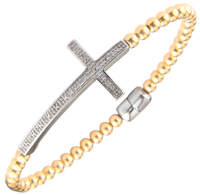 Beads and Prayers Gold Bracelet by Kury - Available at SHOPKURY.COM. Free Shipping on orders over $200. Trusted jewelers since 1965, from San Juan, Puerto Rico.