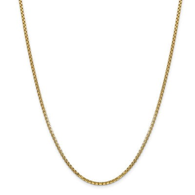 2mm Round Box Chain by Kury - Available at SHOPKURY.COM. Free Shipping on orders over $200. Trusted jewelers since 1965, from San Juan, Puerto Rico.