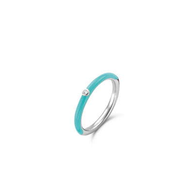 Radiant Turquoise Enamel Ring by Ti Sento - Available at SHOPKURY.COM. Free Shipping on orders over $200. Trusted jewelers since 1965, from San Juan, Puerto Rico.
