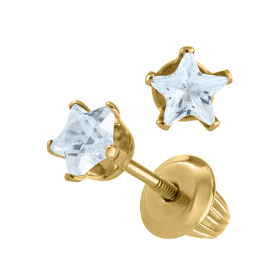 Gold Star Stud Earrings by Kury - Available at SHOPKURY.COM. Free Shipping on orders over $200. Trusted jewelers since 1965, from San Juan, Puerto Rico.