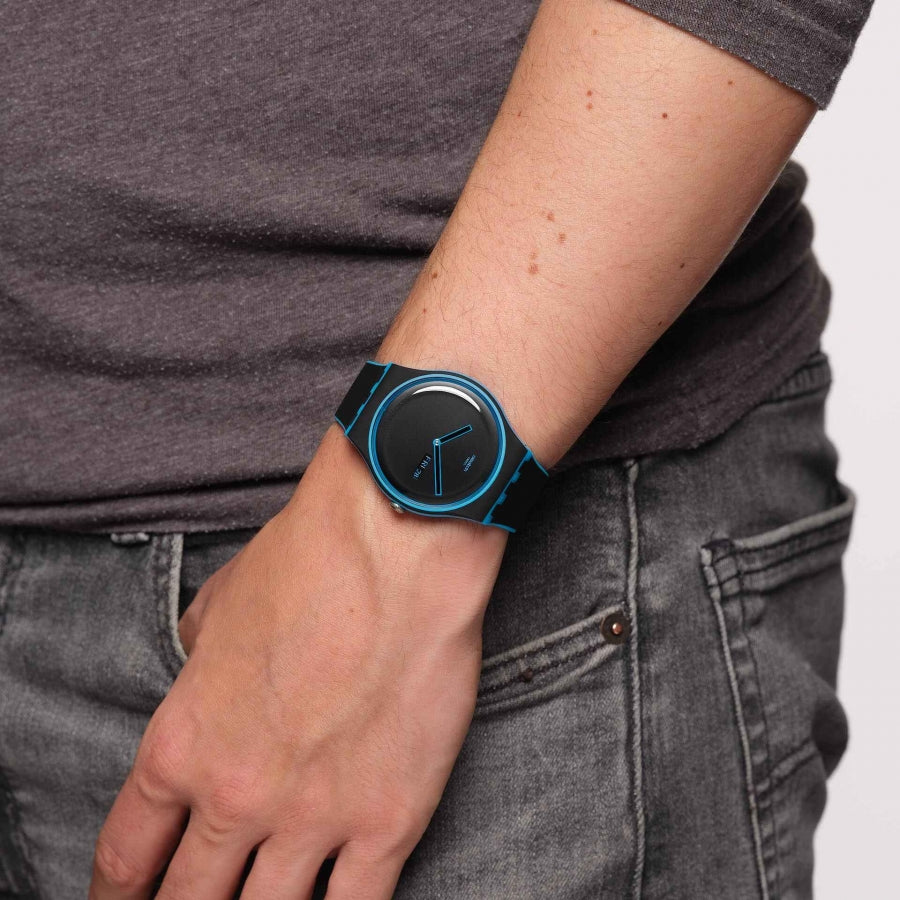 minimal line blue by Swatch - Available at SHOPKURY.COM. Free Shipping on orders over $200. Trusted jewelers since 1965, from San Juan, Puerto Rico.